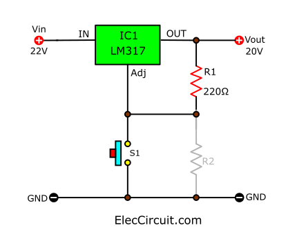 Experiment with LM317 as a switch