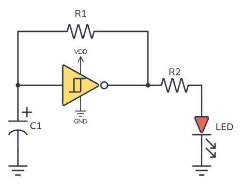 Basic Flashing Light Circuit