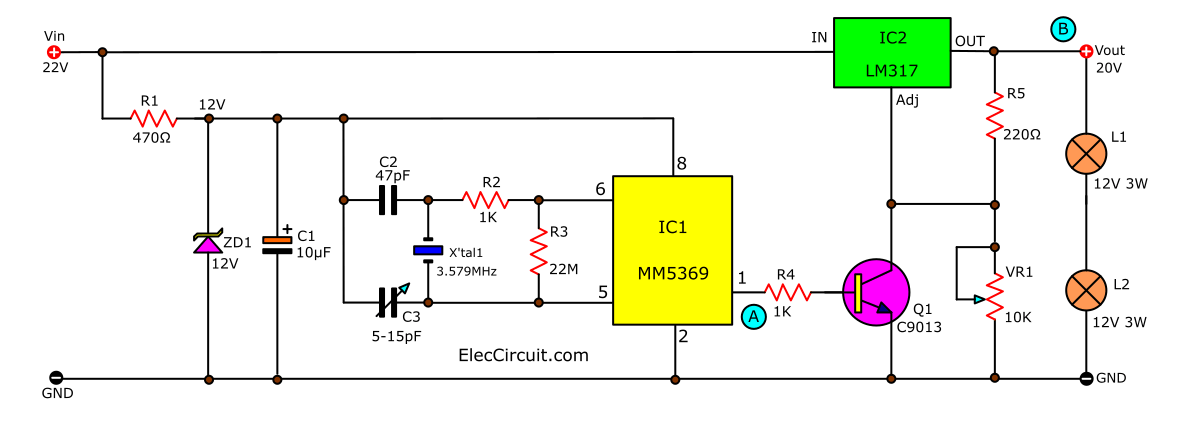 LM317 Switch Shutdown Power Supply Controller