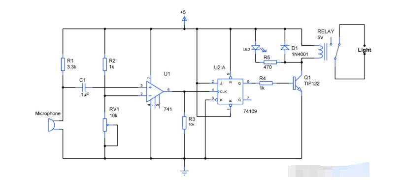 Detailed explanation of the working principle of the clapper activated optical circuit