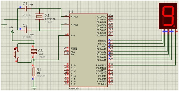 How to display numbers on 7 segment display using 8051 microcontroller?