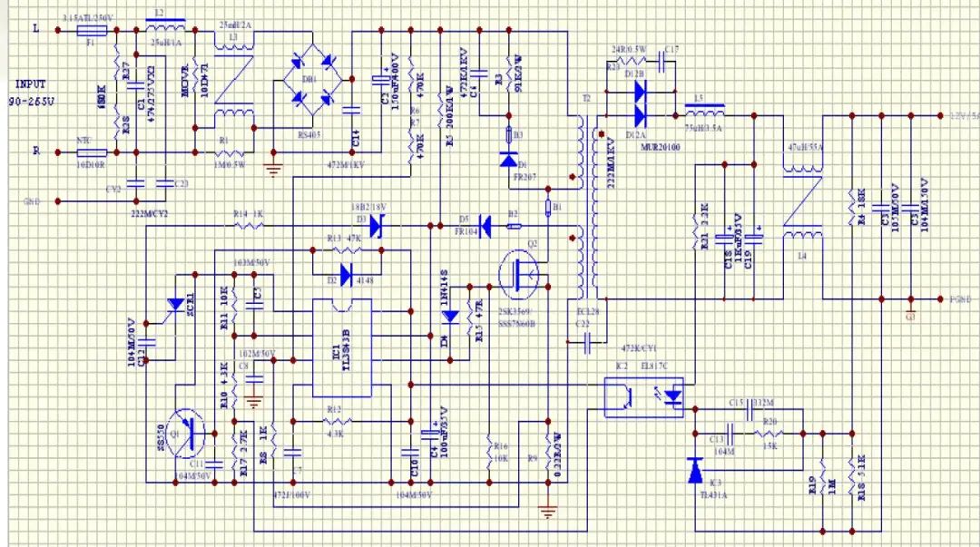 偏小变压器反激开关电源设计之参考建议本案例是ec-2828变压器全电压