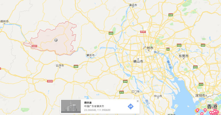 德庆县位于广东省肇庆市,人口只有 30 多万,2018 年一季度生产总值在图片