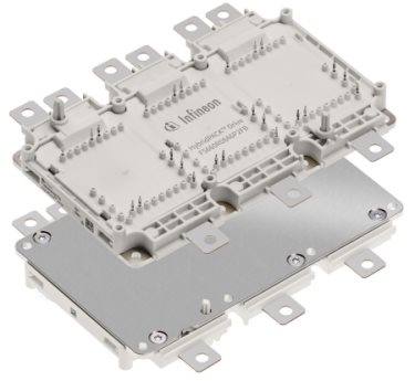 The HybridPACK™ Drive Flat is cost-optimized for 100 kW inverters.