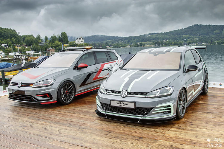 ▲湖畔嘉年华展出Golf GTI Aurora和Golf Variant FighteR概念车。
