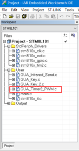 【STM8L】STM8L之<font color='red'>timer2</font>产生PWM
