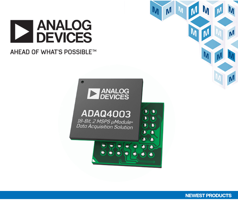 贸泽备货Analog Devices ADAQ4003数据采集解决方案 