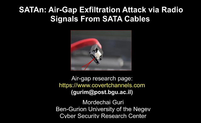 研究人员警告基于SATA天线的气隙系统攻击方法