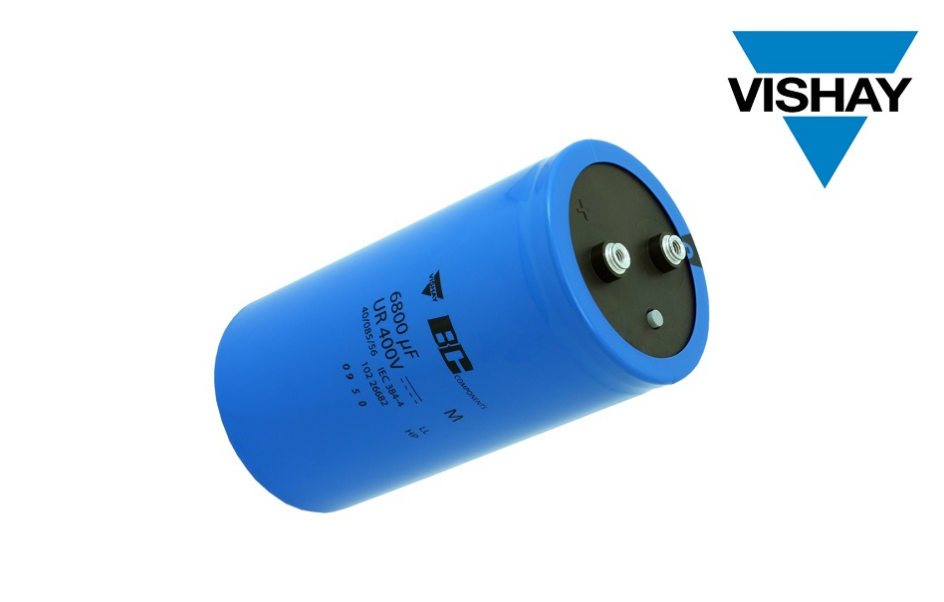 Vishay推出新系列小型封装、高容值/高压组合螺丝接头铝电容器