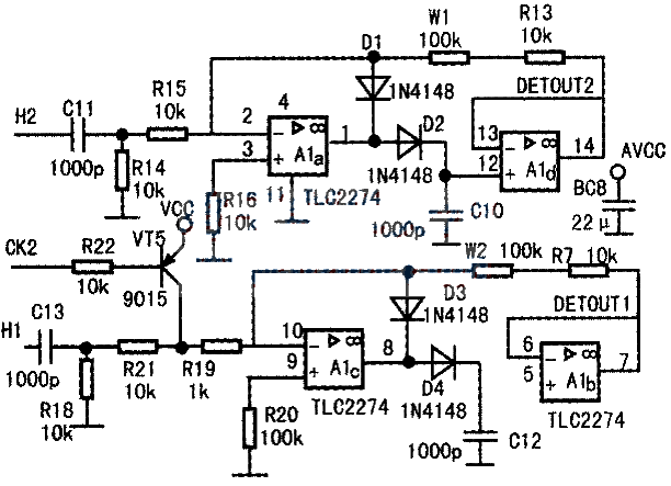 Ultrasonic electronic guide circuit Ultrasonic detector