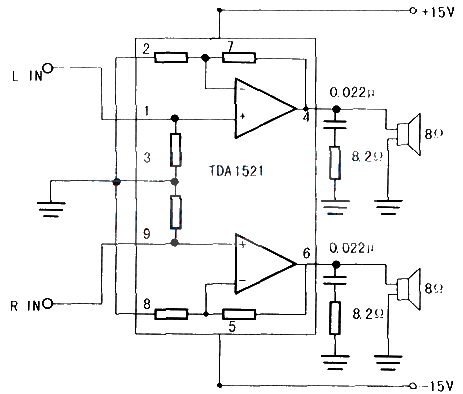 Design and production of NE5532+TDA1521 amplifier