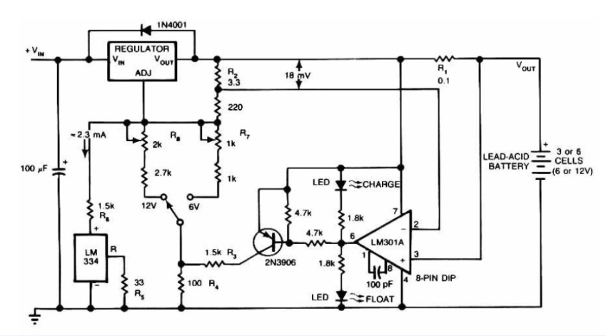 鉛酸電池充電器的電路圖