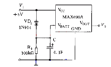 基于MAX690<strong>芯片设计</strong>后备<strong>电池</strong><strong>电路</strong>