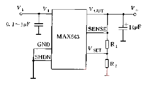 MAX663系列<strong>输出电压</strong>的设定方法电路无<strong>过流保护电路</strong>图.gif