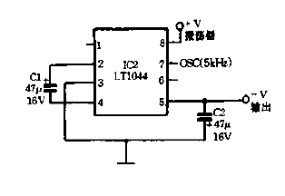 用LT1044产生负<strong><strong>电源电路图</strong></strong>.gif