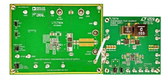Photo of the test fixture produced by soldering together