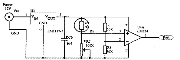 圖3 檢測光源電路
