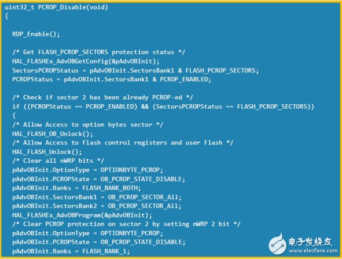 如何使用代碼清除STM32單片機(jī)上的PCROP